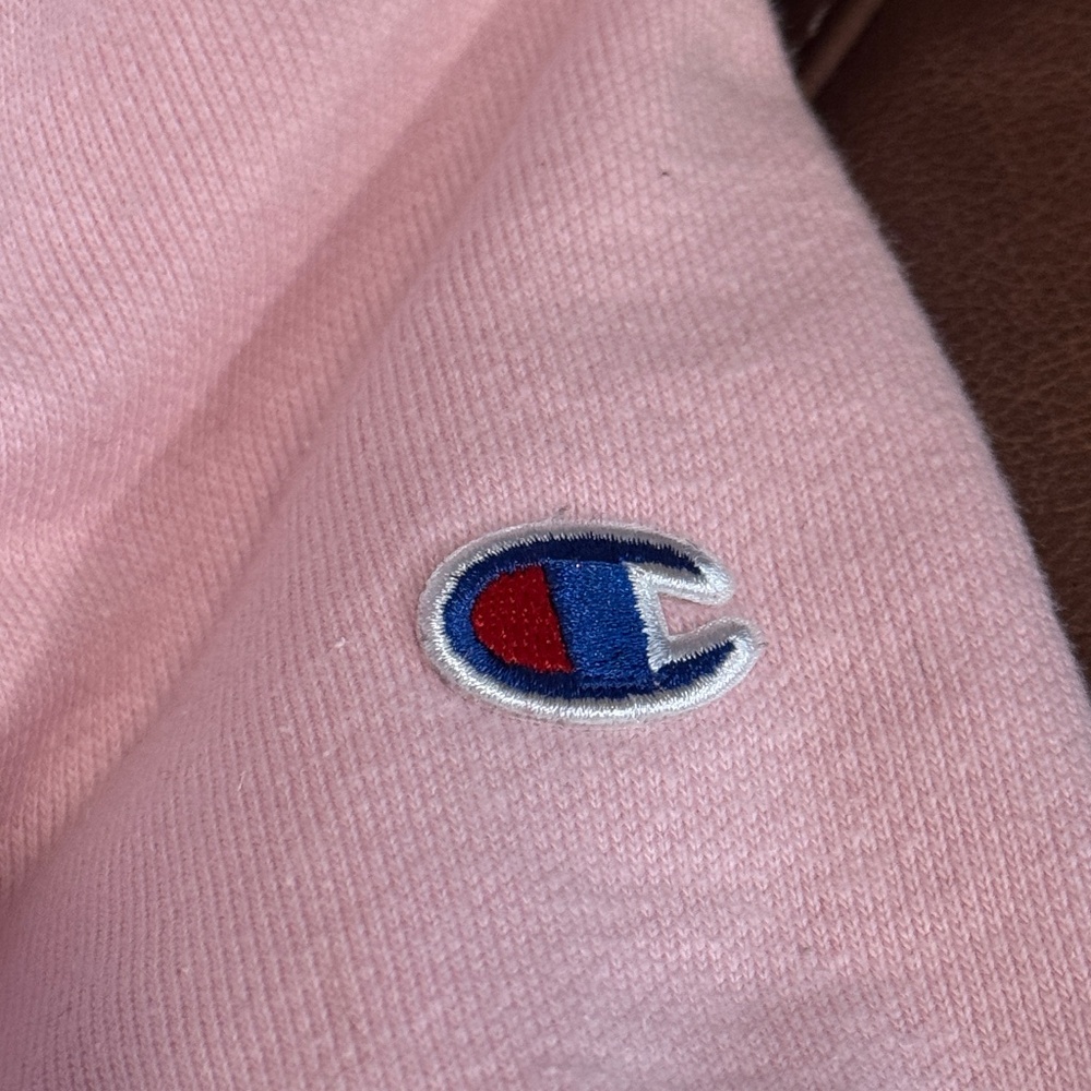 Champion Reverse Weave Pink Pullover Hoodie Men’s L Women’s XL C Logo - Picture 3 of 9